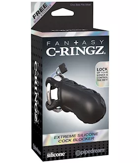 Fantasy CRingz Extreme Silicone Cock Blocker  Black