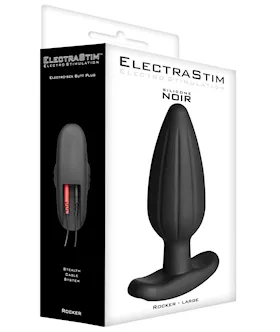 ElectraStim Silicone Noir Rocker Butt Plug  Large