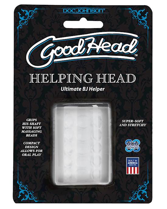GoodHead Helping Head Ultimate BJ Helper 2quot Masturbator  Clear