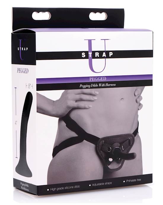 Strap U Pegged Pegging Dildo wHarness