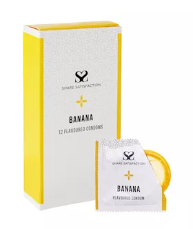 Share Satisfaction Banana Flavoured Condoms 12 Pack