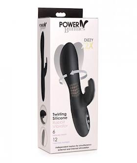 Curve Novelties Power Bunnies Dizzy Rotating Vibrator W/rotating Beads