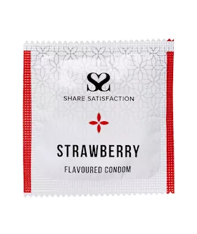 Share Satisfaction Strawberry Flavoured Condoms 500 Bulk Pack