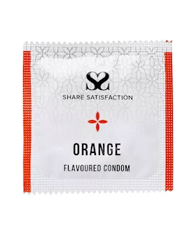Share Satisfaction Orange Flavoured Condoms 500 Bulk Pack