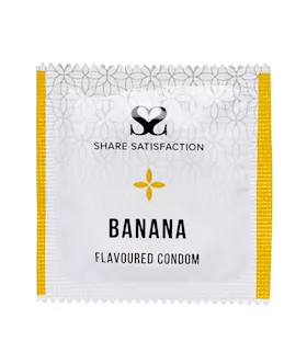 Share Satisfaction Banana Flavoured Condoms 500 Bulk Pack