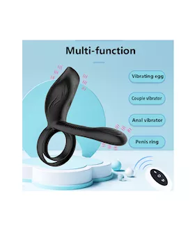 Kinki Meggy Vibrating Cock Ring With Clitoral Vibrator