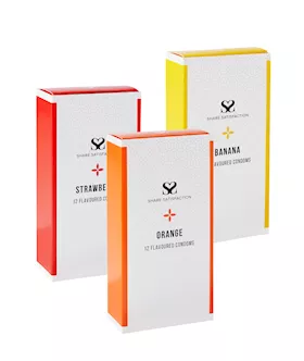 Share Satisfaction Fruit Flavoured Condoms 3 x 12 Pack