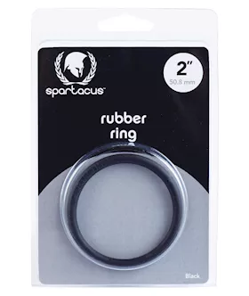 Spartacus 2quot Rubber Cock Ring  Black