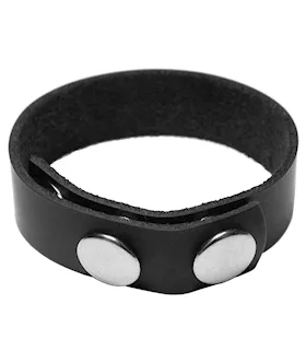 KinkLab Leather 3 Snap Cock Ring