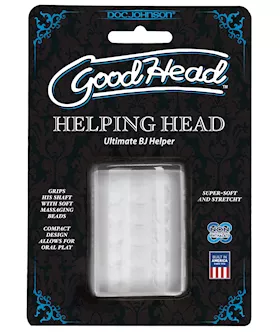 Goodhead Helping Head Ultimate Bj Helper 2" Masturbator - Clear