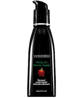 Wicked Sensual Care Aqua Water Based Lubricant - 2 Oz Candy Apple