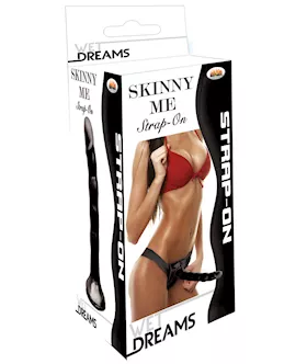 Wet Dreams Skinny Me 7quot Strap on wHarness  Black