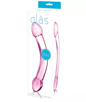 Glas Double Trouble Glass Dildo  Purple
