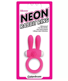 Neon Luv Touch Rabbit Ring  Pink