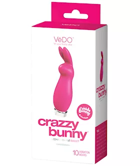 VeDO Crazzy Bunny Rechargeable Bullet  Pretty in Pink