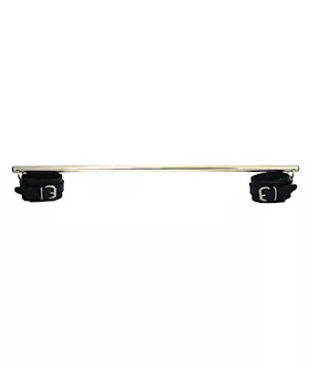 Rouge Leather Leg Spreader Bar w Black Cuffs