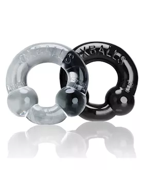 Oxballs Ultraballs Cock Rings BlackPolice Blue Pack of 2