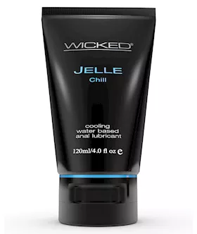 Wicked Sensual Care Jelle Chill Water Based Anal Gel Lubricant  4 oz