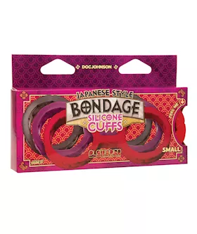 Japanese Bondage Silicone Cuffs Small  Red