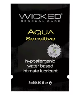 Wicked Sensual Care Hypoallergenic Aqua Sensitive Water Based Lubricant  1 oz