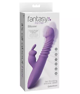 Fantasy for Her Ultimate Thrusting Silicone Rabbit  Purple