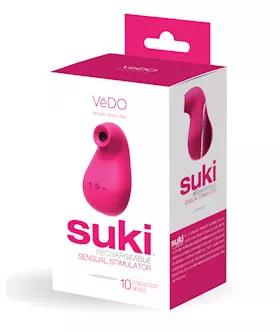 VeDO Suki Rechargeable Vibrating Sucker  Foxy Pink