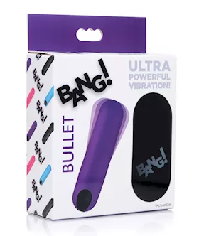 Bang Vibrating Bullet w Remote Control  Purple