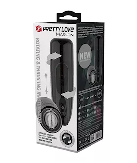 Pretty Love Marlon Thrusting amp Rotating Masturbator  Black