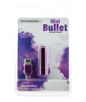 Mini Bullet Rechargeable Bullet  9 Functions Purple