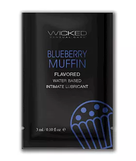Wicked Sensual Care Water Based Lubricant  1 oz Blueberry Muffin