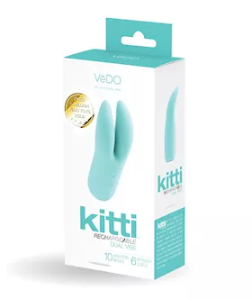 Vedo Kitti Rechargeable Dual Vibe - Tease Me Turquoise