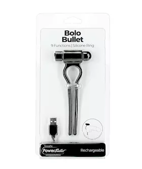 Bolo Bullet Vibrating Adjustable Cock Tie  Black