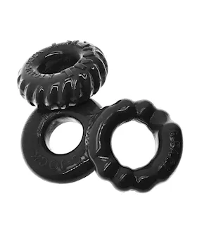 Oxballs Bonemaker 3 Pack Cockring Kit - Black