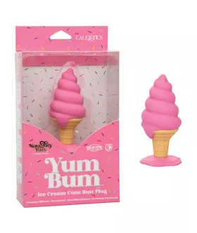 Naughty Bits Yum Bum Ice Cream Cone Butt Plug  Pink