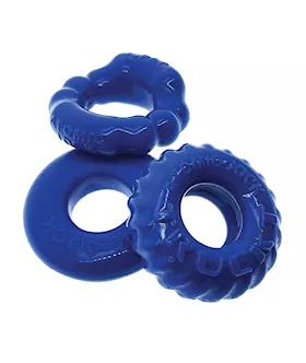 Oxballs Bonemaker 3 Pack Cockring Kit - Pool Blue