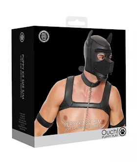 Shots Ouch Puppy Play Complete Kit - Sm Black