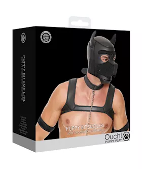 Shots Ouch Puppy Play Complete Kit - Lxl Black
