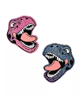 Neva Nude Black Light  Dinosaur Pasties  Pink amp Blue OS