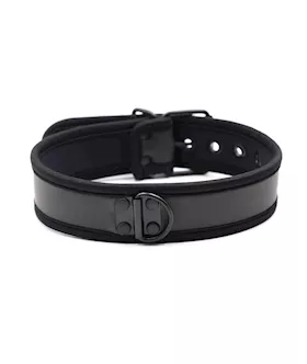 Plesur Neoprene Puppy Collar  Black