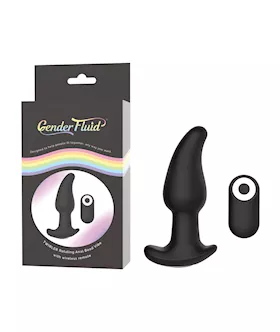 Gender Fluid Twirler Anal Vibe wRemote  Black