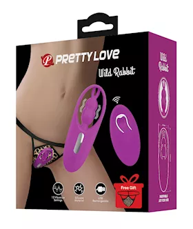 Pretty Love Wild Rabbit Panty Vibe wFree Panty  Fuchsia