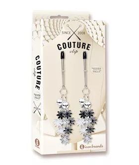 Couture Clips Luxury Nipple Clamps  Silver Falls