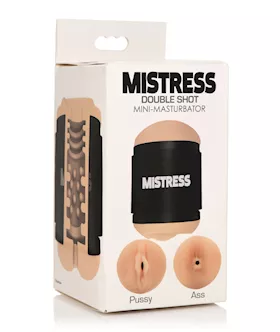 Curve Toys Mistress Double Shot Mini Masturbator Pussy amp Ass  Light
