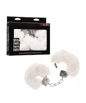 Ultra Fluffy Furry Cuffs  White