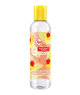 ID 3some 3 in 1 Lubricant  4 oz Strawberry Banana