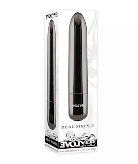 Evolved Real Simple Rechargeable Bullet  Black Chrome