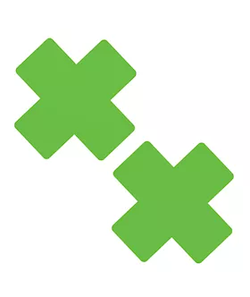 Neva Nude Temperature Reactive X Factor Pasties  Neon Green