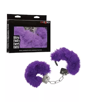 Ultra Fluffy Furry Cuffs  Purple