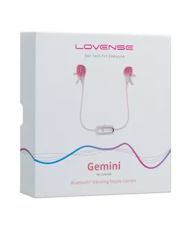 Lovense Gemini Vibrating Nipple Clamps  Pink