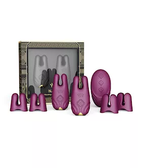 Zalo Nave Vibrating Nipple Clamps  Velvet Purple